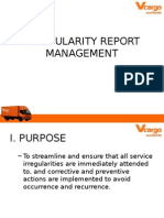 Irregularity Report Management System