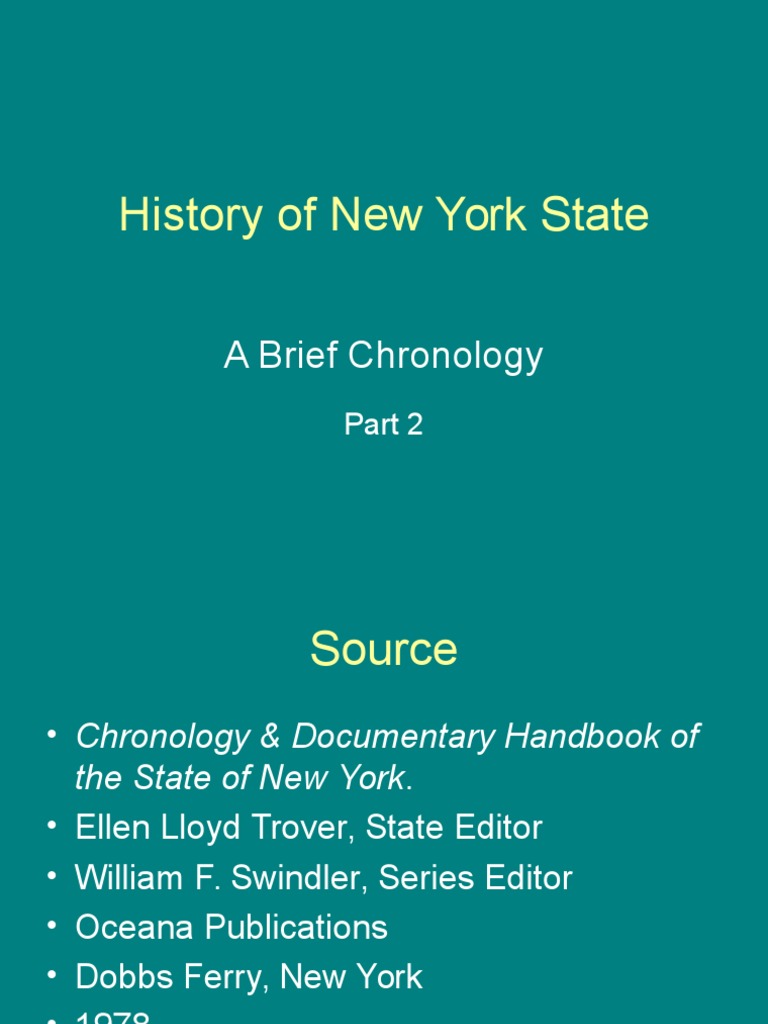 History of New York State: A Brief Chronology | PDF | Manhattan ...