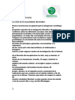 La Crisis en El Conocimiento Del Hombre