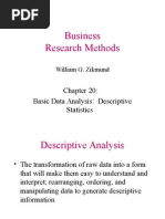 Business Research Methods: Basic Data Analysis: Descriptive Statistics