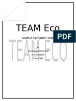 Team Eco: Draft of Computer Code