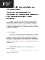 Relação de Causalidade No Direito Penal