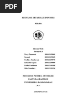 [Rangkuman] Regulasi Di Farmasi Industri (Kelompok 3)
