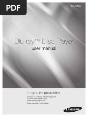 Samsung BD-5900 BluRay Player User Manual | PDF | Wi Fi | Hdmi