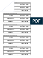 Horario para Entregar