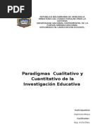 Informe Paradigma Cualitativo y Cuantitativo