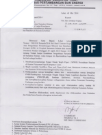 Letter in - May, 28th 2014 - DPE - Instruksi Gub Sumsel TTG Tindak Lanjut Komitmen Pengelolaan Pertambangan Minerba Di Sumsel - NO 540 I 682 I Pertamb I 2014