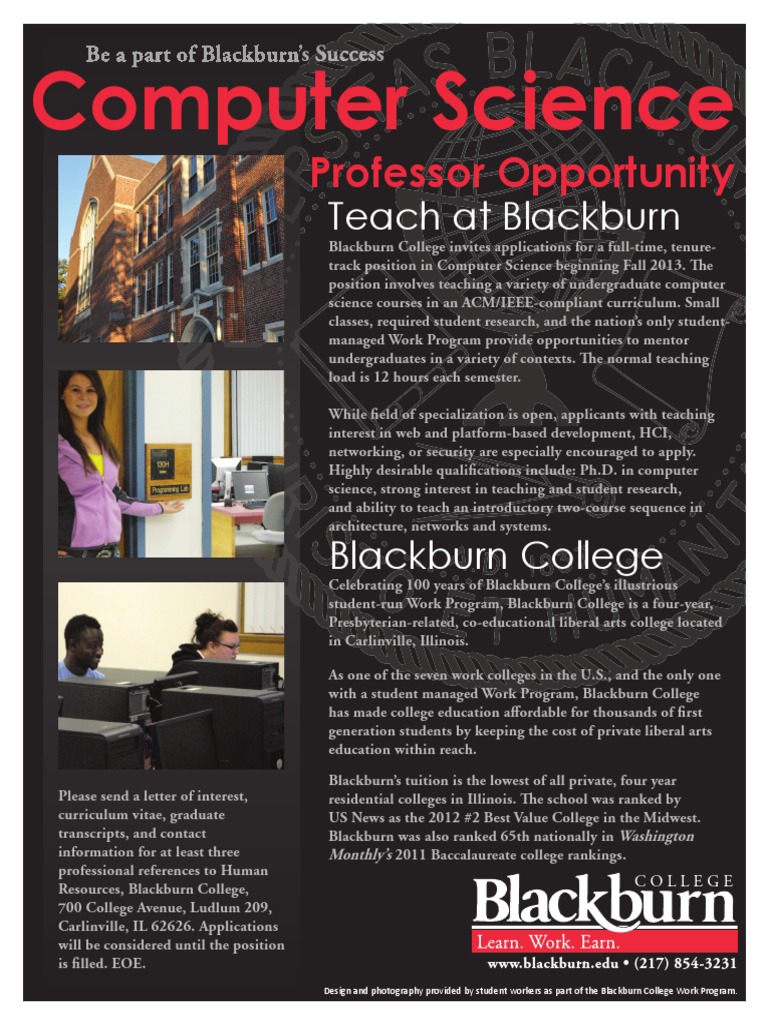 Computer Science: Professor Opportunity | PDF | Career & Growth