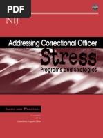 Addressing Correctional Officer U.S. Department of Justice Stress