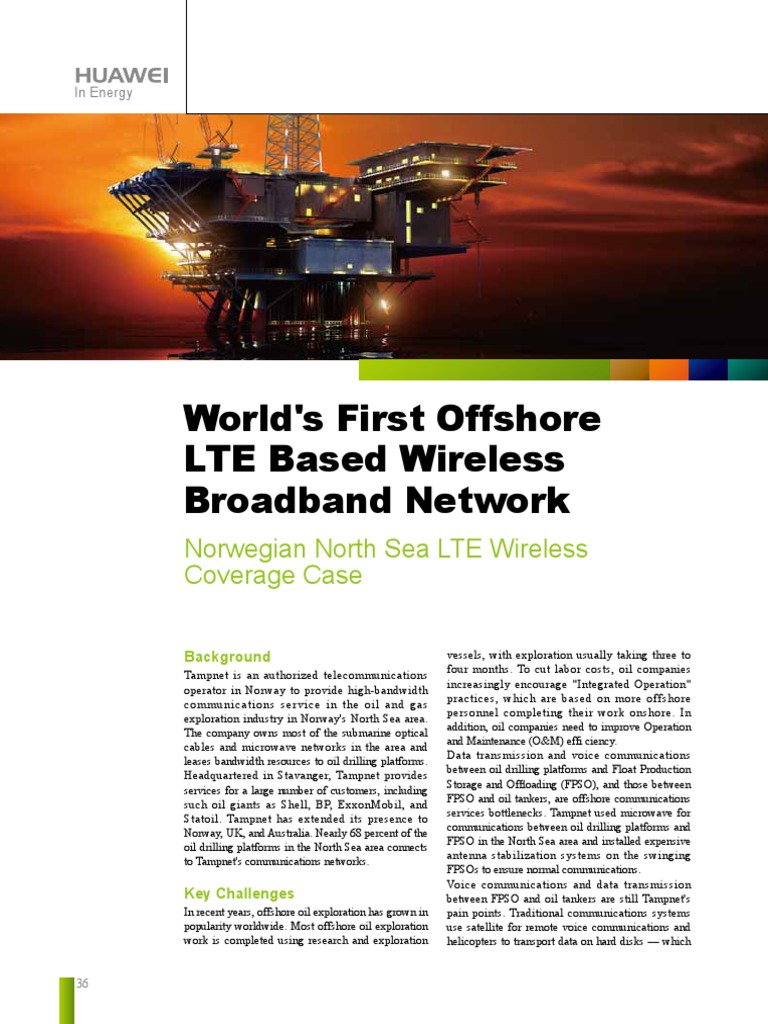 Huawei ELTE Solution Case Study (Detail) - World's First Offshore LTE ...