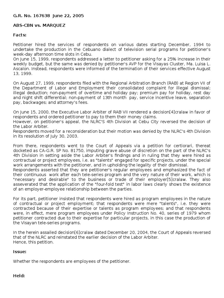 Determining Employee Status Continuous Employment in Vital Tasks