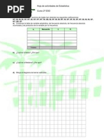 Actividades de Estadística (2º ESO)