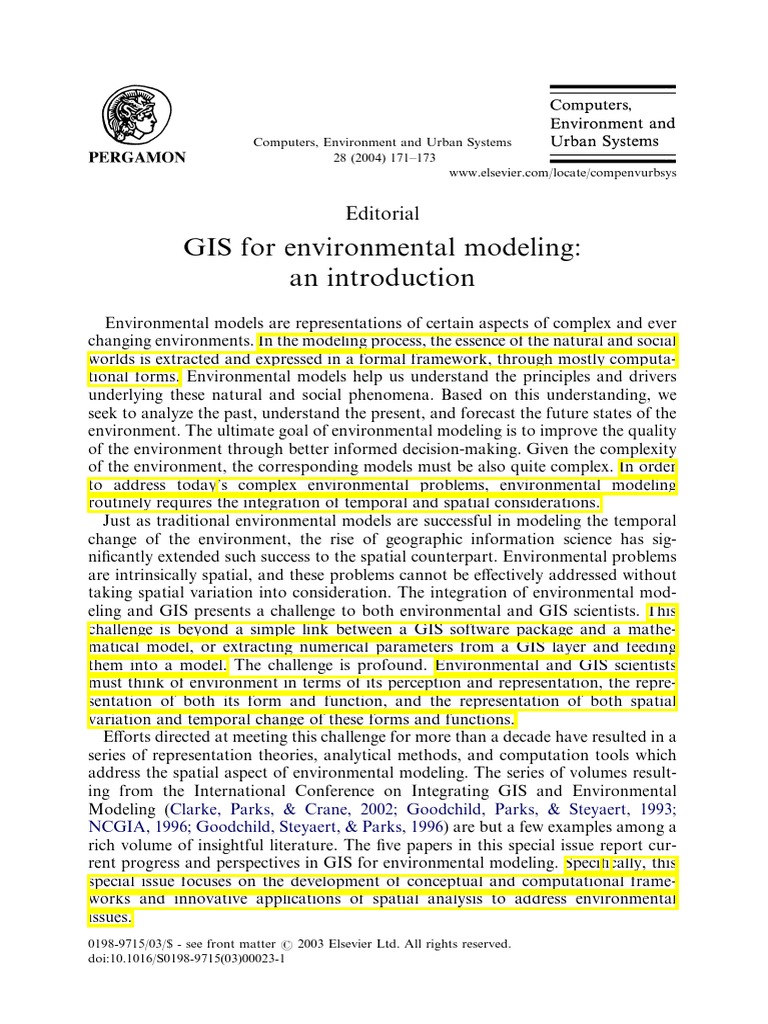 Gis For Environmental Models | PDF | Geographic Information System ...