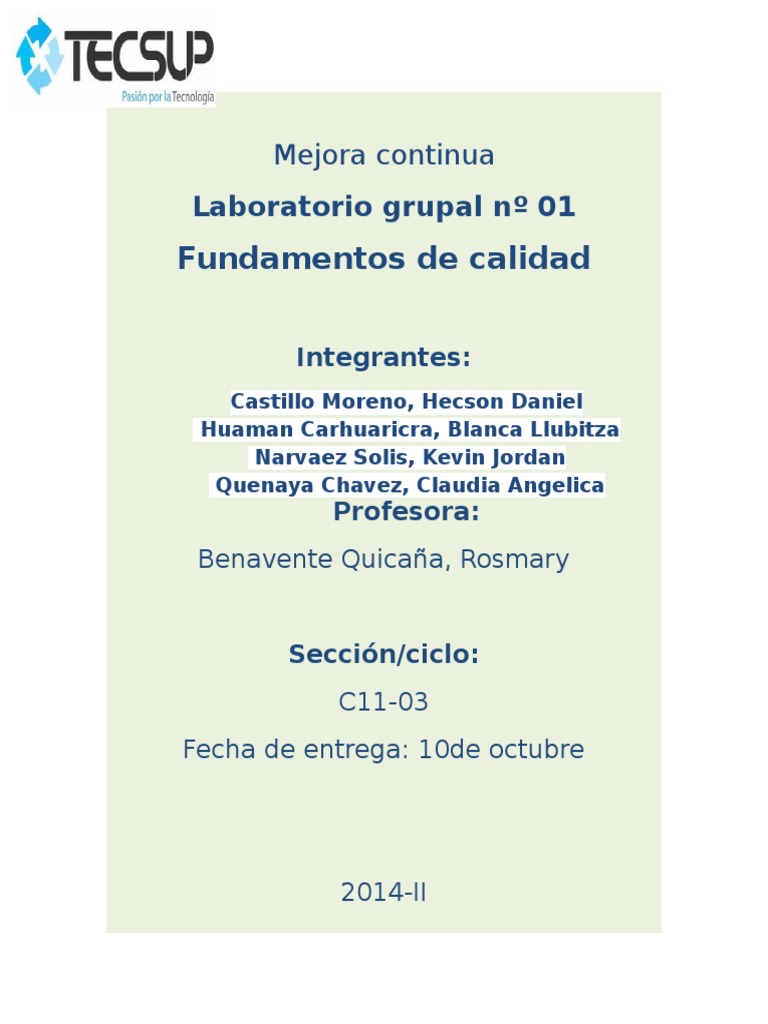 Mejora Continua en Calidad Empresarial | PDF | Calidad (comercial ...