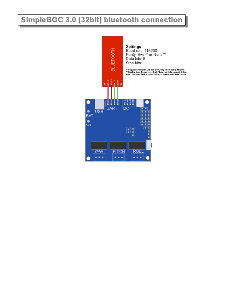 SimpleBGC 3.0 Bluetooth Setup Guide | PDF