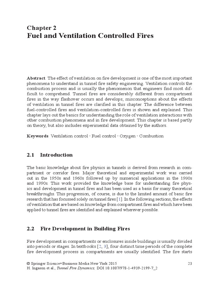 Fuel and Ventilation Controlled Fire PDF Combustion Fires