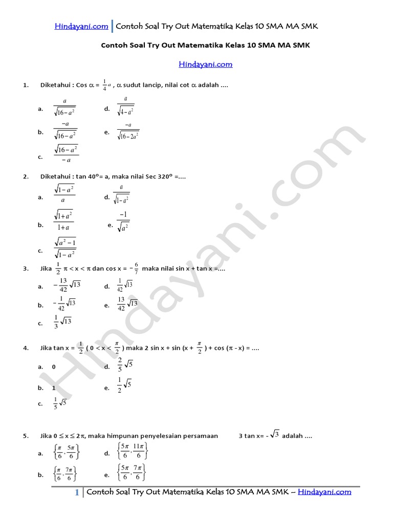 Contoh Soal Kombinasi Matematika