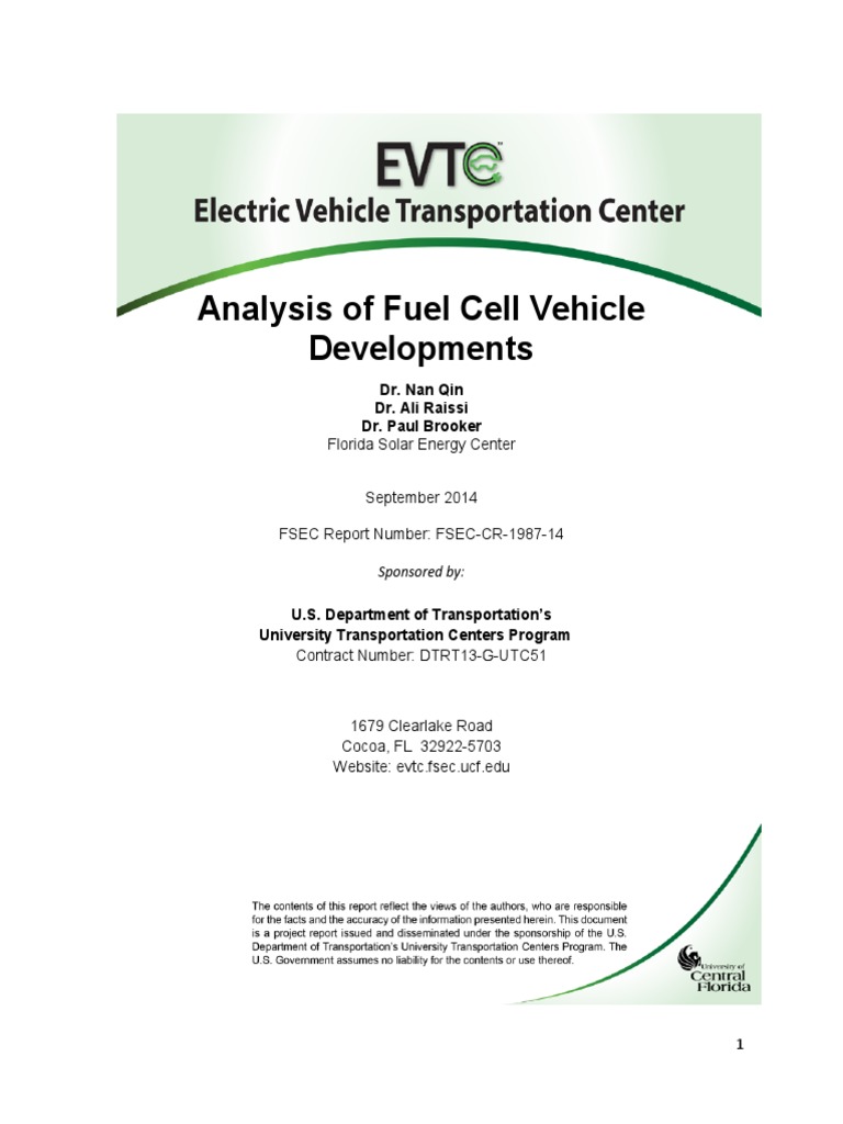 FCEV Development Analysis Report | PDF | Fuel Cell | Hybrid Vehicle