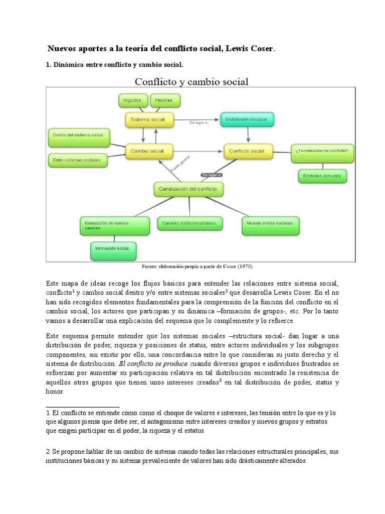 Nuevos Aportes A La Teoría Del Conflicto Social | PDF | Conflicto ...