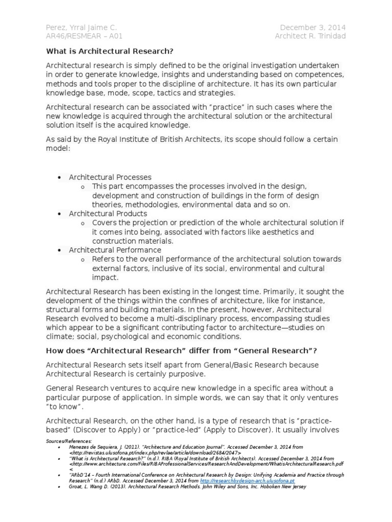 Understanding Architectural Research | PDF | Academic Discipline ...