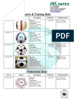 Match & Training Balls: Art No. Picture Description FOB Price Packing Details