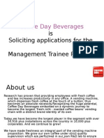 Coffee Day Beverages: Is Soliciting Applications For The Management Trainee Program