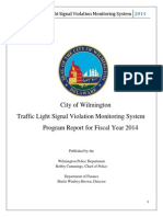 Wilmington Red Light Camera Report FY14