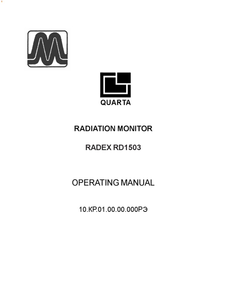 Radex RD1503+ Full Eng PDF Ionizing Radiation Icon