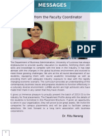Message From The Faculty Coordinator: Dr. Ritu Narang