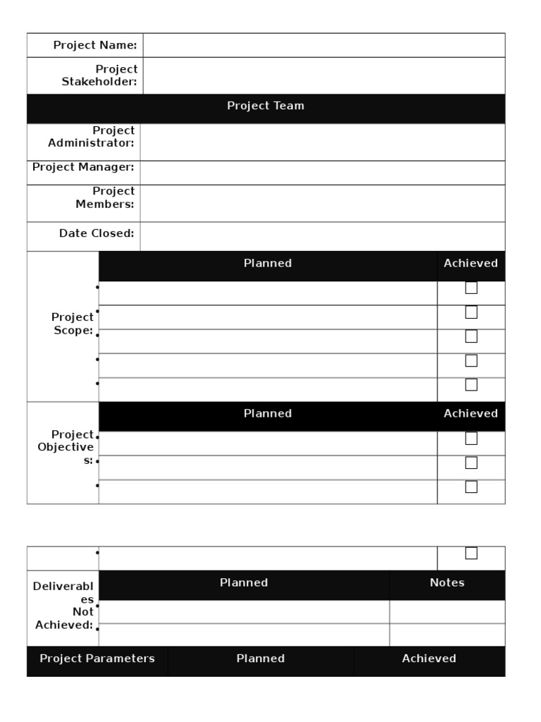 Project Team: Project Name: Project Stakeholder | PDF | Business