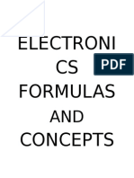 Electronics Formulas