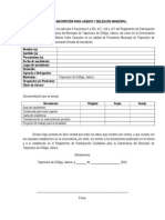 Formato de Inscripción para Agentes y Delegados Municipales en Tlajomulco de Zúñiga