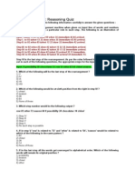 Banking Pathway: Reasoning Quiz: 1) V 2) IV 3) VI 4) VII 5) Viii