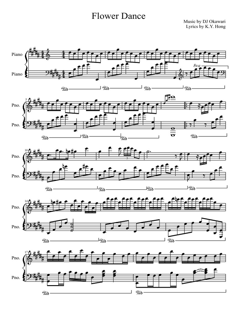 Flower Dance Dj Okawari Piano Pdf