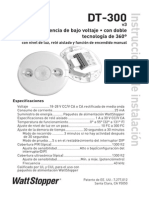 DT 300v3 360 Degree Dual Technology Low Voltage Occupancy Sensor Installation Instructions Spanish