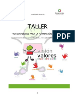 Taller Fundamentos para La Formación Valoral