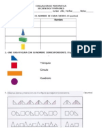 Evaluación de Matemática 