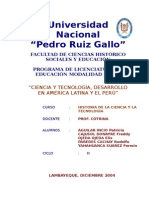 Monografia Ciencia y Tecnologia en America Latina y El Perú