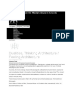 Dualities, Thinking Architecture Feeling Architecture