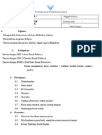 SOP Hemodialisa Persiapan Pasien Dialysis