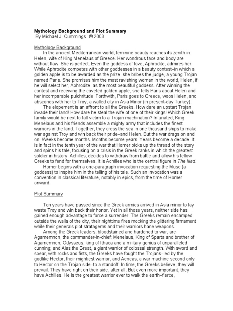 Troy vs iliad essays image