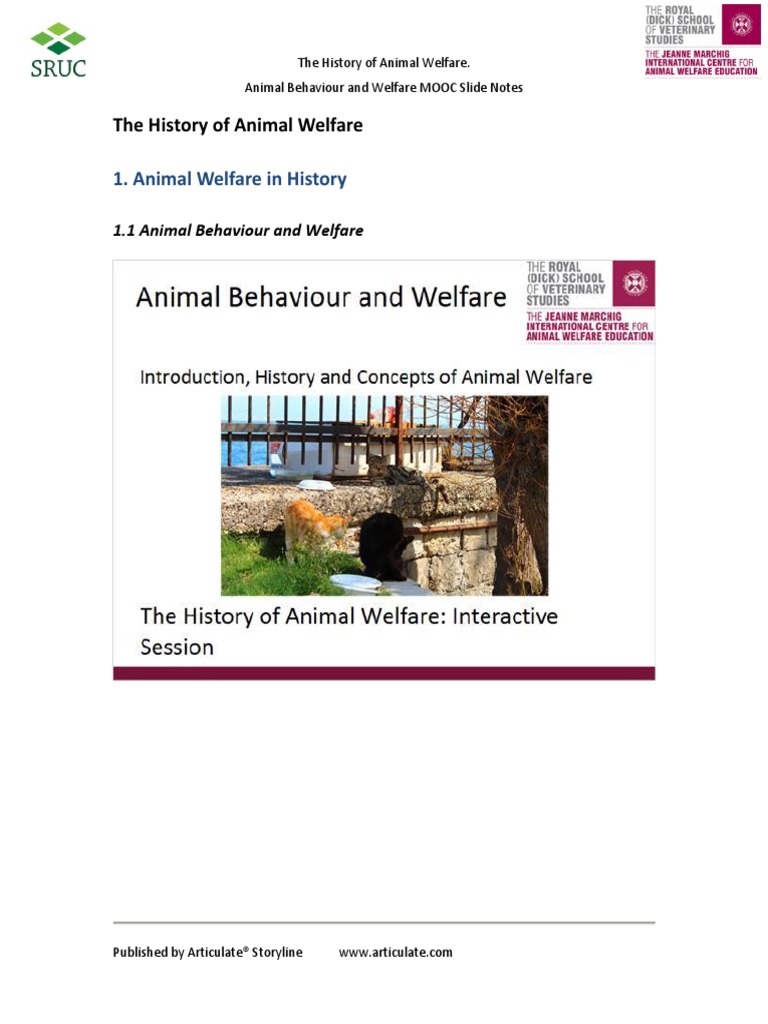 History Of Animal Welfare