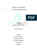Manual de Usuario Programacion - Operacion CNC