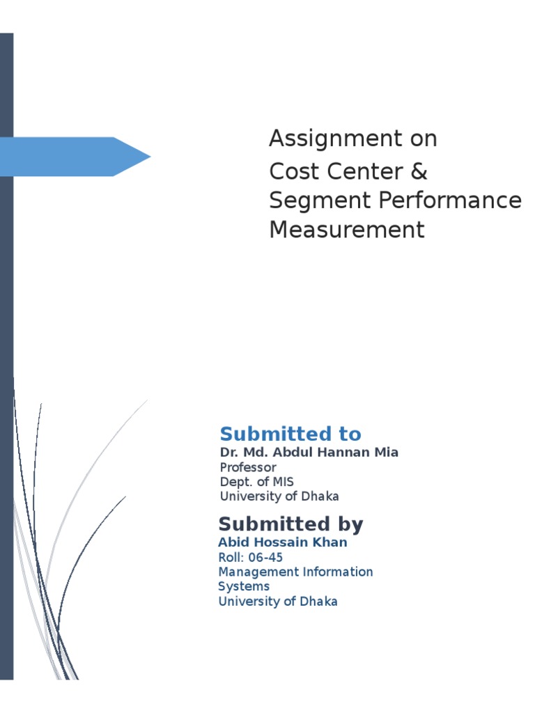 Cost Center & Segment Performance Analysis | PDF | Return On Investment ...