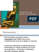 Canada in The Great Depression - Causes