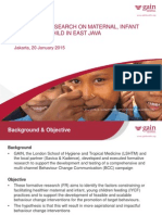 1 FORMATIVE RESEARCH  ON MATERNAL , INFANT  AND YOUNG  CHILD IN EAST JAVA