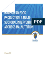 Homestead Food Production: A Multi-Sectoral Intervention To Address Malnutrition (Januari 2015)