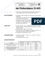 Thermodinamic properties Poliuretane D40