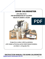 Manual For Bomb Calorimeter