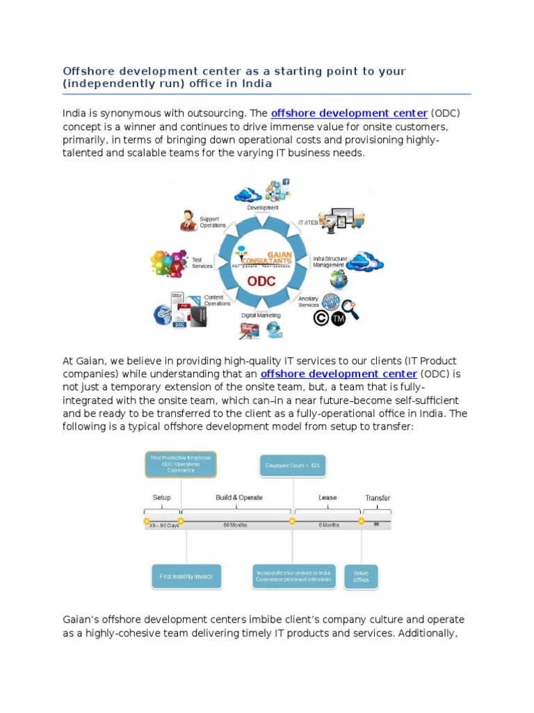 Offshore Development Center | PDF | Career & Growth | Finance & Money ...